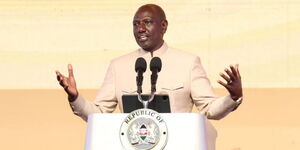 President William Ruto speaking during the Devolution Conference on August 16, 2023.
