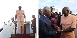 President William Ruto arriving in Congo Brazzaville on October 27, 2023 for the Summit of the Three Basins, Biodiversity Ecosystems, and Tropical Forests.