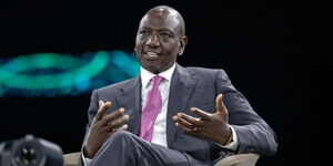 President William Ruto speaking during an interview in Saudi Arabia on October 24, 2023.