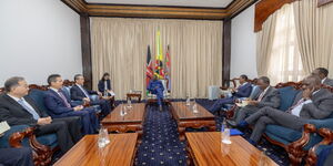 President William Ruto holds a meeting with Chinese officials at State House in Nairobi on June 22, 2023