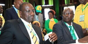 President William Ruto and Deputy President Rigathi Gachagua attending a UDA Party event.