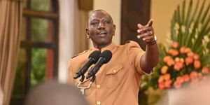 President William Ruto during a consultive meeting with political leaders from Lamu County at State House, Nairobi on December 14, 2023.