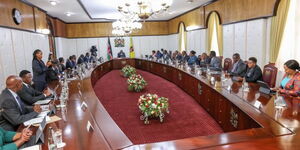 Presidennt William Ruto chairs cabinet meeting at State House, Nairobi on December 13, 2023.