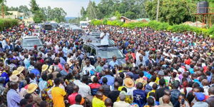 President William Ruto addressing residents from Emuhaya Sub-County in Vihiga.