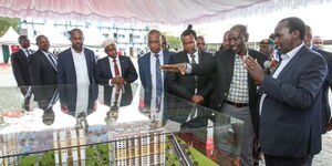President William Ruto at the groundbreaking of the Lapfund Bellevue Park Residence Project in Nairobi on Thursday, May 11, 2023.