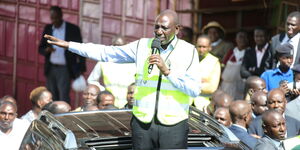 President William Ruto addressing residents of Embu County on May 27, 2023.    