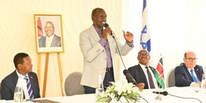 President William Ruto speaking during the Israel Investor Roundtable Forum in Tel Aviv, Israel on Wednesday, May 10, 2023.