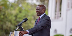 Photo of President Ruto in Kericho Green Stadium during the Mashujaa day celebrations on October 20, 2023