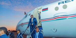 President William Ruto arriving in Tanzania for an official visit on October 22, 2022.