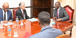 President William Ruto meeting with representatives of leading global financial insititution J.P. Morgan at State House on February 21, 2023.