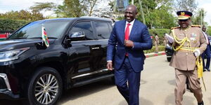 President William Ruto and Inspector General Police Japhet Koome at the Administration Police pass-out parade on January 11, 2023.