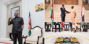 President William Ruto at diplomatic meetings at a new establishment at State House Nairobi.