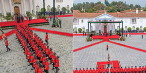 A photo collage of different cabro blocks installed at State House pavement in 2023.