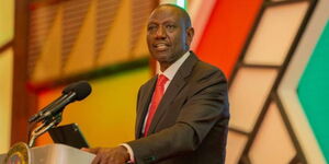 President William Ruto speaking during the African Private Sector Dialogue on AfCFTA on March 29, 2023.  