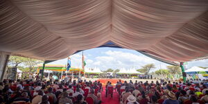 Goat auction ceremony attended by President William Ruto in Baringo County on Monday, December 22, 2-025.