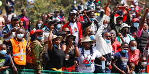 Safari Rally enthusiasts at the 2021 FIA World Rally Championship in Naivasha.