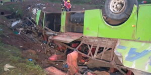 A PSV Bus accident in Molo area near Salgaa along Nairobi-Nakuru Highway