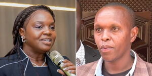 Second Lady Dorcas Rigathi (left) and recovering alcoholic Godffrey Mwago.