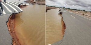 Section of Garissa-Modogashe Road destroyed by floods