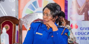 Senior Superintendent of Police and Police Advisor to IPSTC, Zipporah Nderitu at  a conference in 2022