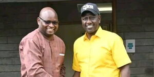 United Democratic Alliance (UDA) Vice Chairperson Seth Panyako and President William Ruto in Karen on September 6, 2022.