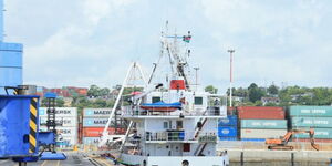 A photo of container ships docked at the port of Mombasa on Monday, April 17, 2023.