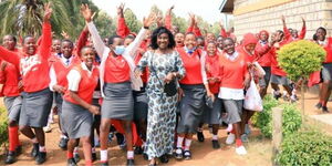 Deputy Speaker and Woman Member of the National Assembly , Uasin Gishu County, Gladys Boss during a visit at  school Plateau Girls on November 20, 2022
