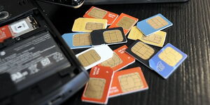 Assorted SIM cards 
