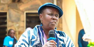 Kisumu Woman Representative Ruth Odinga speaking during a past event.