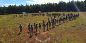 Soldiers at the British Army Training Unit Kenya (BATUK) in Nayuki on February 27, 2024.