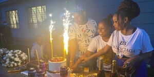 Former Nairobi Governor Mike Sonko with his daughters celebrating their birthdaysf