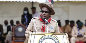 Nairobi Governor Mike Sonko during his swearing-in ceremony as Patron of the Kenya Scouts Association in Nairobi County