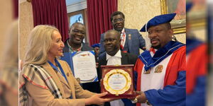 Mike Sonko Receiving Global Awards