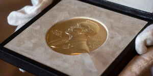 An image of the Nobel Peace Prize Medal.