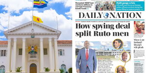 A photo collage of State House and Daily Nation newspaper front page, May 22, 2025.
