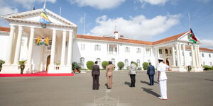A wide angle photo of State House taken on March 2021.
