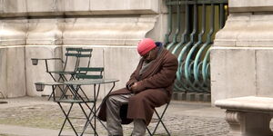 A man pictured with his head held down.