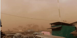 Strong winds in Kirinyaga county in October 2019.