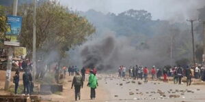 Meru National Polytechnic students protest after 3 students die in a road accident on March 8, 2024