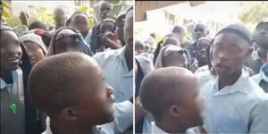Students of St. Stephen's Usingo Secondary School in Siaya County protesting on Tuesday, August 26, 2025.