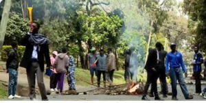 University students from various institutions in Nairobi stage protests along State House Road on Thursday, October 30, 2025.