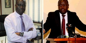 Devolution Principal Secretary Charles Sunkuli (right) and his brother Andrew Sunkuli