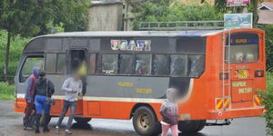 A photo of a Super Metro Matatu plying in a Nairobi route.
