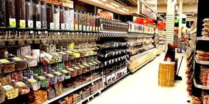 Supermarket shelves in Kenya