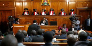 A file photo of the Kenya Supreme Court Proceedings 