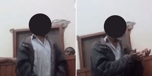 A suspect in Nairobi pleads with judge to jail him on September 1, 2023. PHOTO