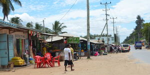 A sunny day in a town in Kenya 