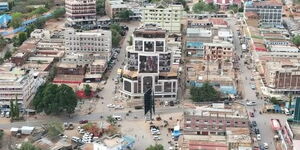 An aerial view of Taita Taveta town.