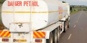 A fuel tanker on the highway