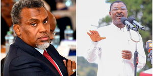 A photo Collage of the NIS Director Noordin Haji and Speaker of the National Assembly Moses Wetangula
